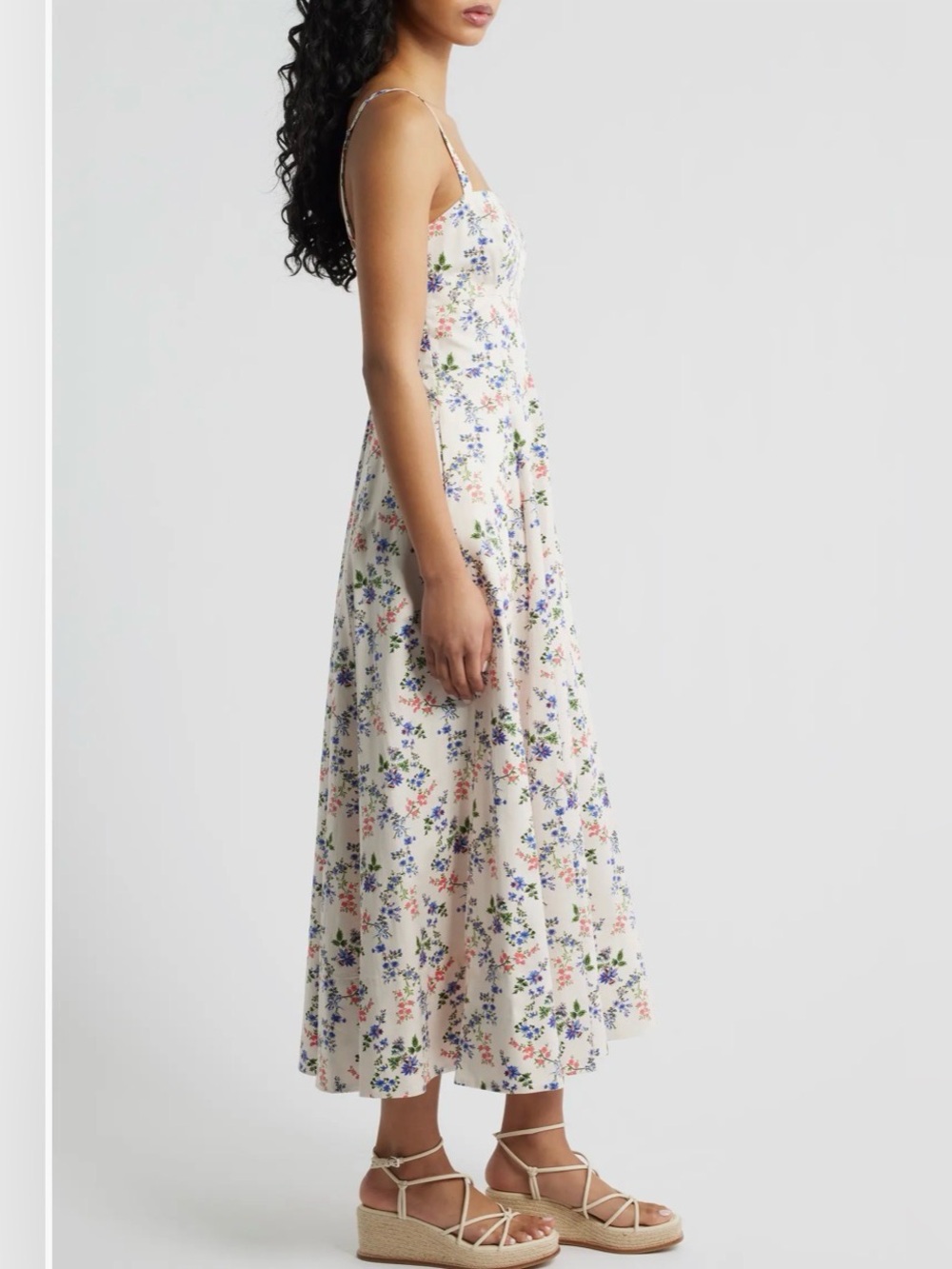 NWT Hill House Home The Margot Midi Dress Scallop Bow Chintz Pink XS - Picture 5 of 10